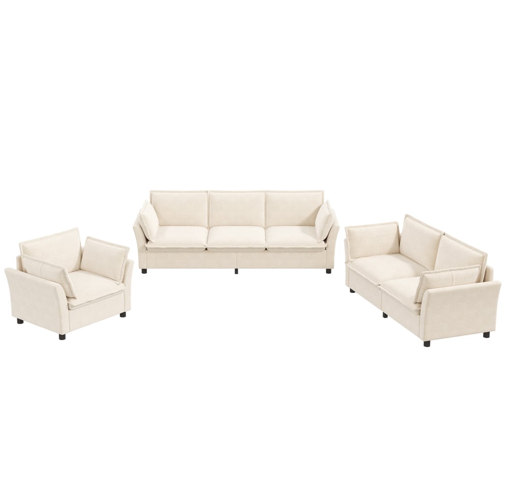 Salon 3+2+1 en chenille - libres