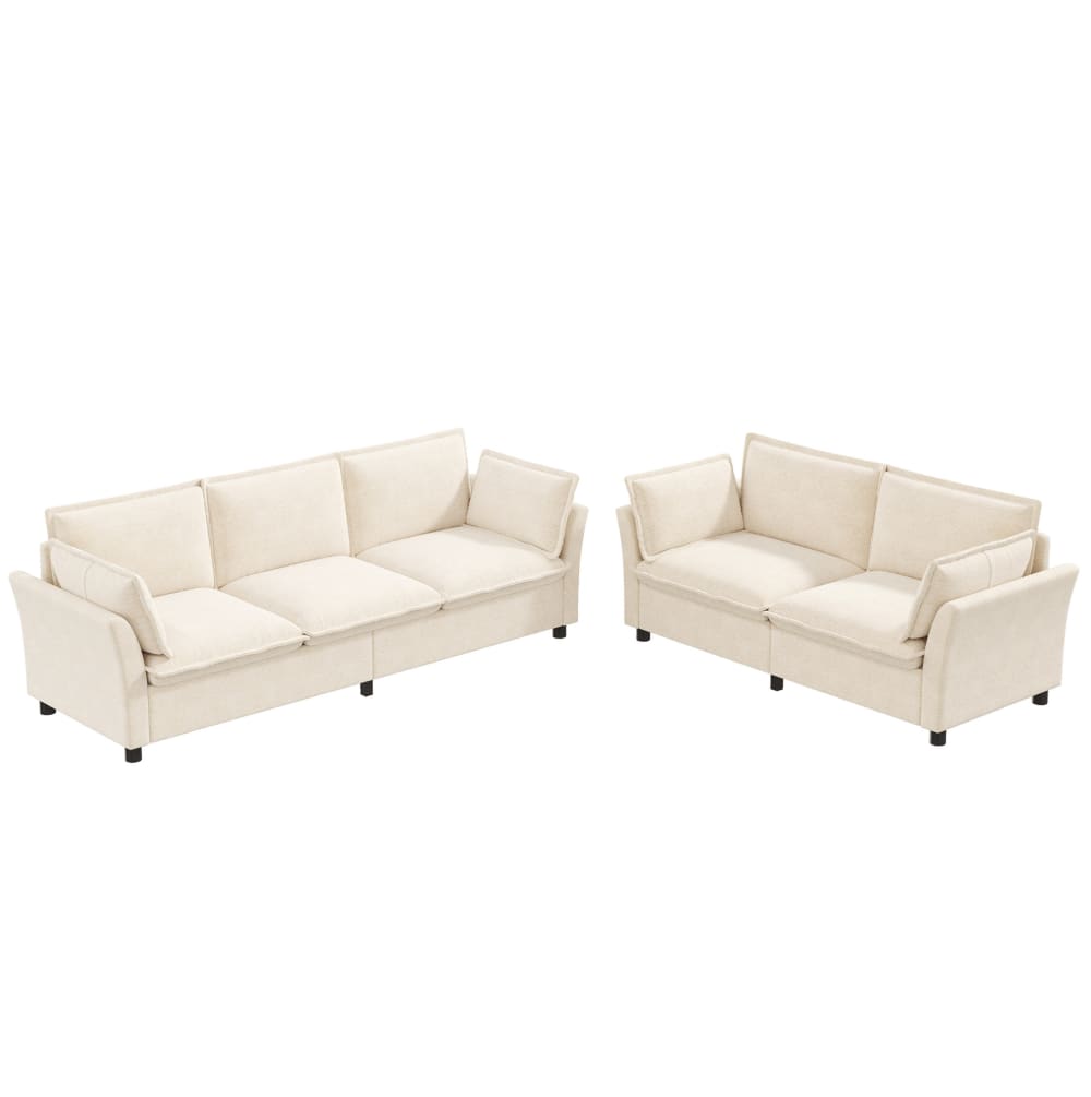 salon 3+2 places en chenille