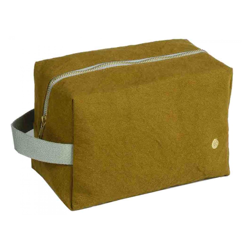 La Cerise sur le gâteau Kosmetiktasche in Bio-Baumwolle Nuts 22x14x10,5 Braun Baumwolle
