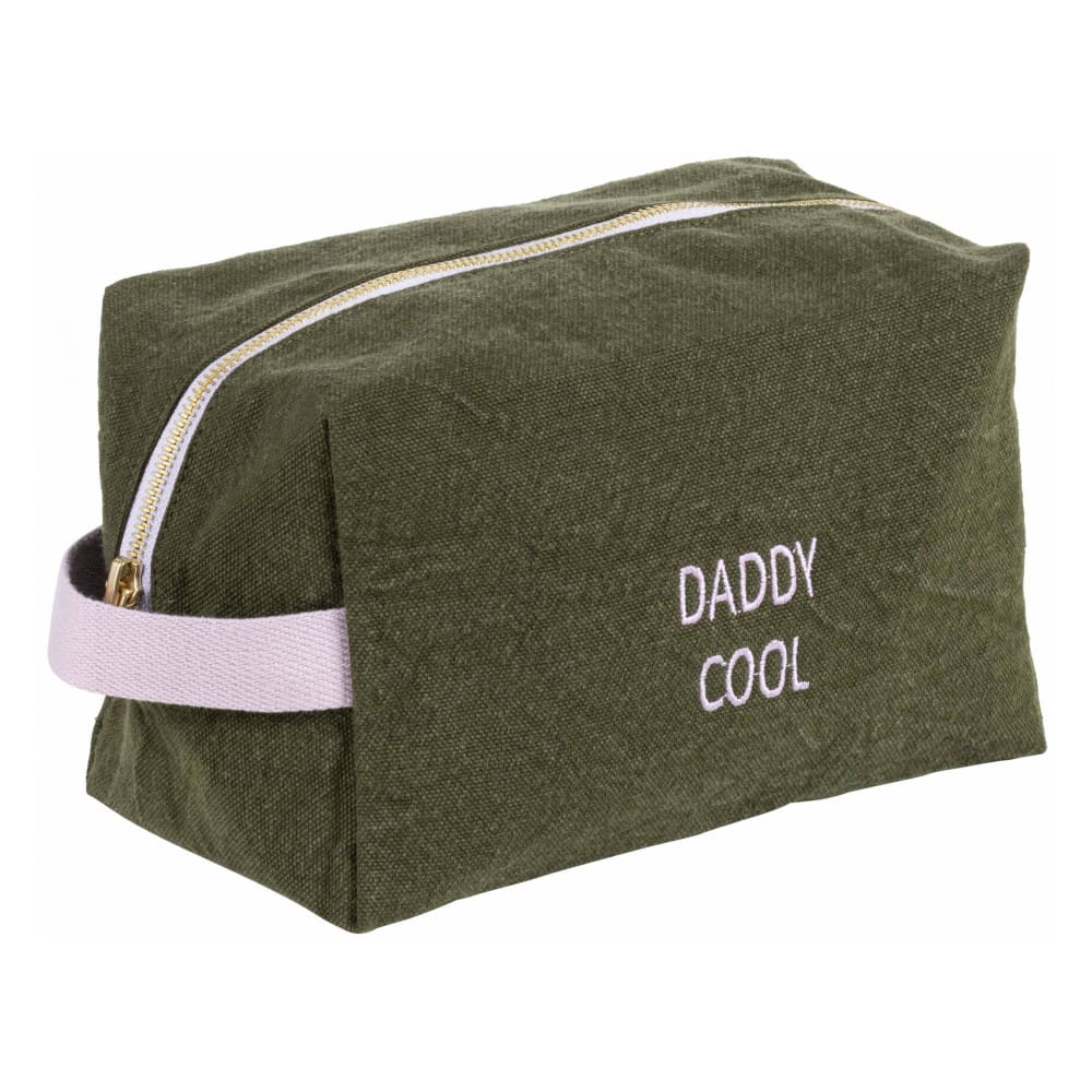 Trousse cube daddy cool en coton bio kale 14 x 22 x 11 cm
