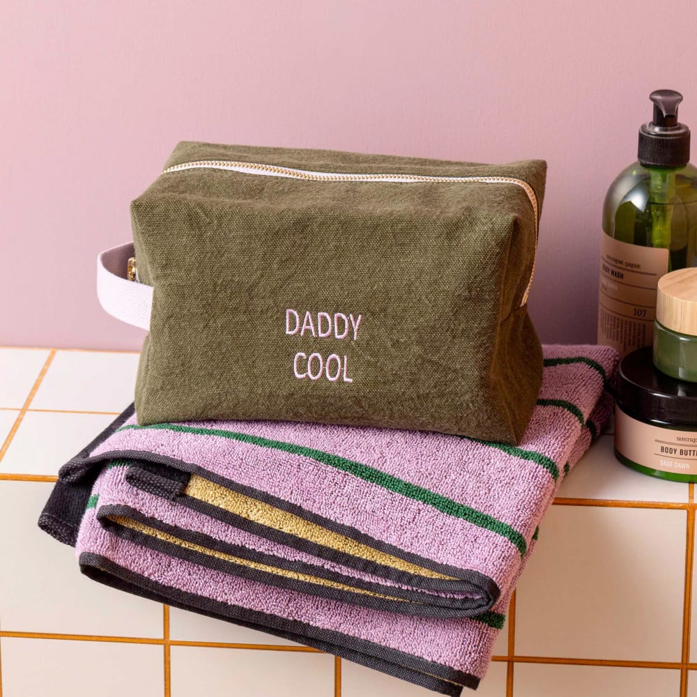 Trousse cube daddy cool en coton bio kale 14 x 22 x 11 cm — vue 3