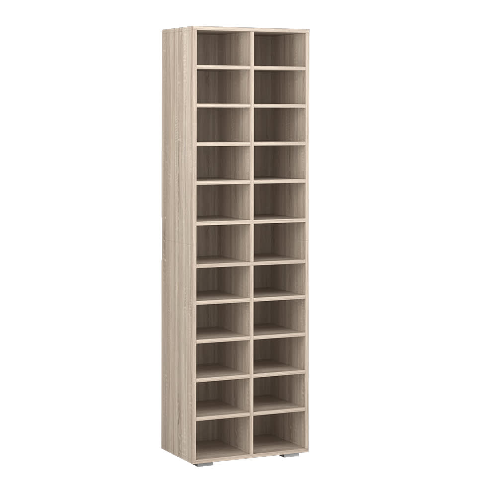 Vicco Schuhschrank 22 Fächer, Sonoma 52.4 x 183.3cm style modern Braun Spanplatte
