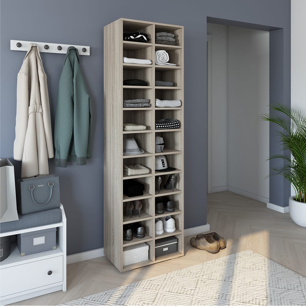 Schuhschrank 22 Fächer, Sonoma 52.4 x 183.3cm - Maisons Du Monde
