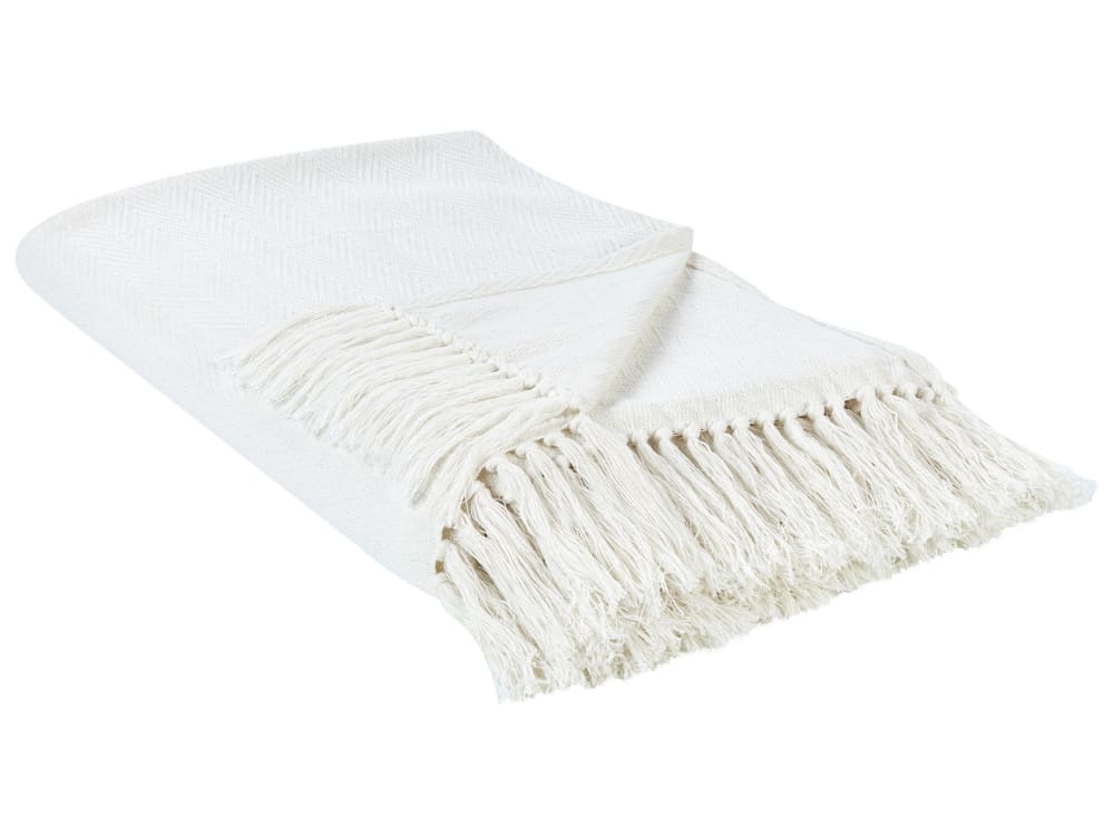 Kuscheldecke Aus Baumwolle 240 X 220Cm, Weiß