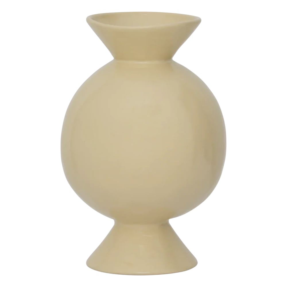 Vase en céramique jaune 17 * 26 cm Vase en céramique jaune 17 * 26 cm