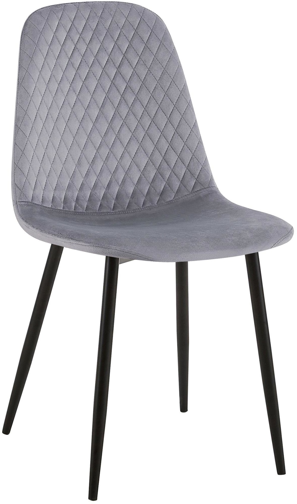 CLP Esszimmerstuhl mit Metallgestell und Sitz aus Samt grau style modern - Samt
