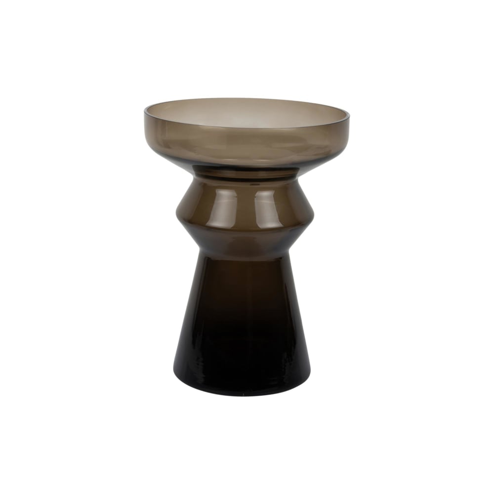 Present Time Vase aus Glas, braun, 22.5x22.5x30cm style modern - Glas