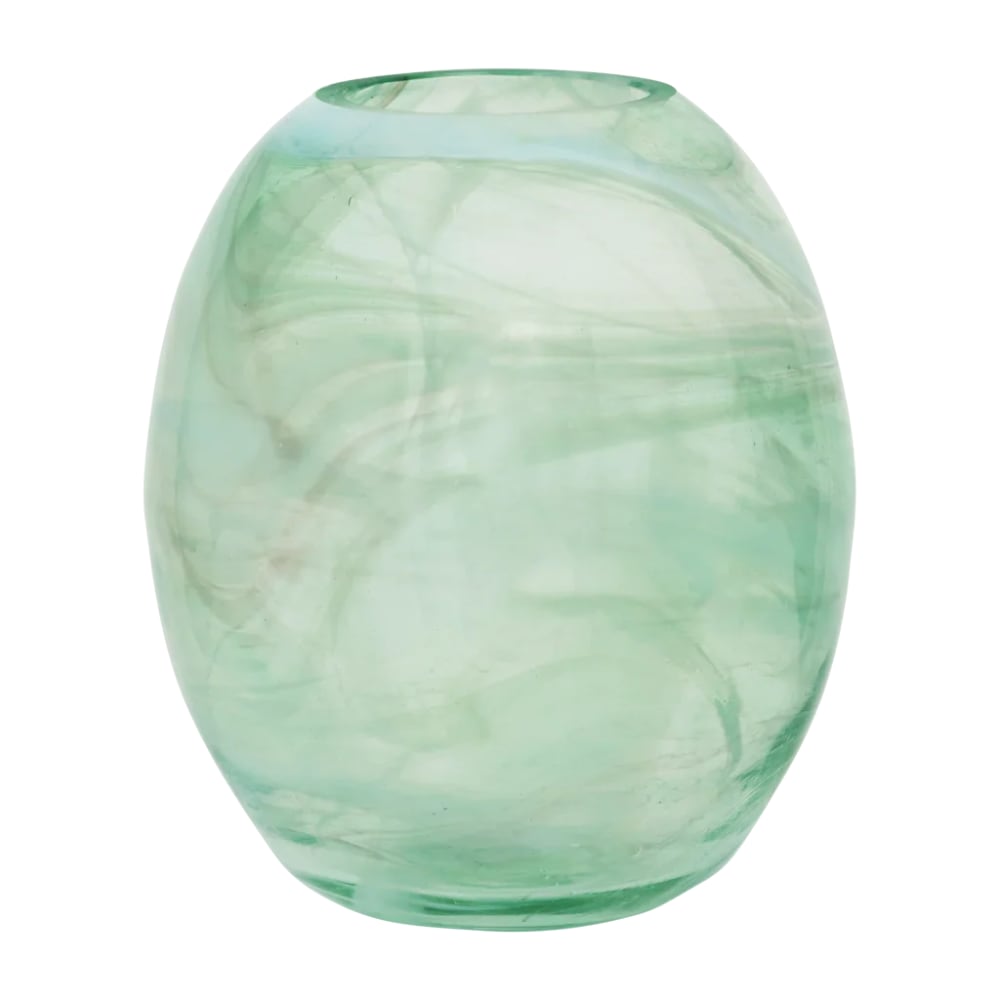 Vase en verre verte ø 22 * 25.5 cm