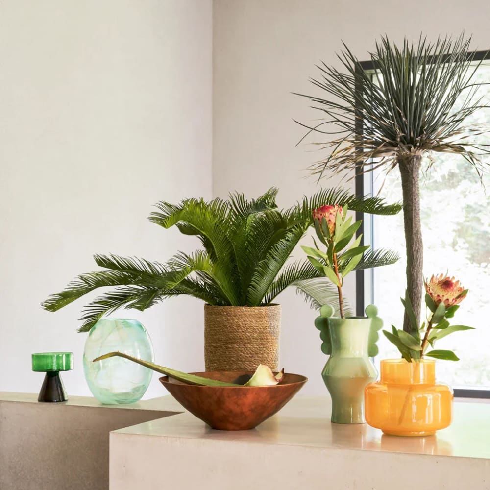 Vase en verre verte ø 22 * 25.5 cm — vue 3