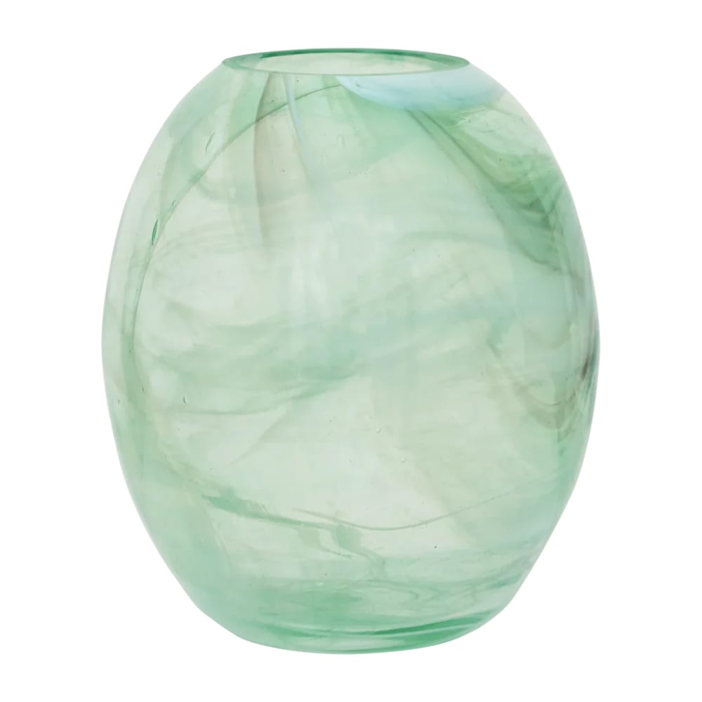 Vase en verre verte ø 22 * 25.5 cm — vue 4
