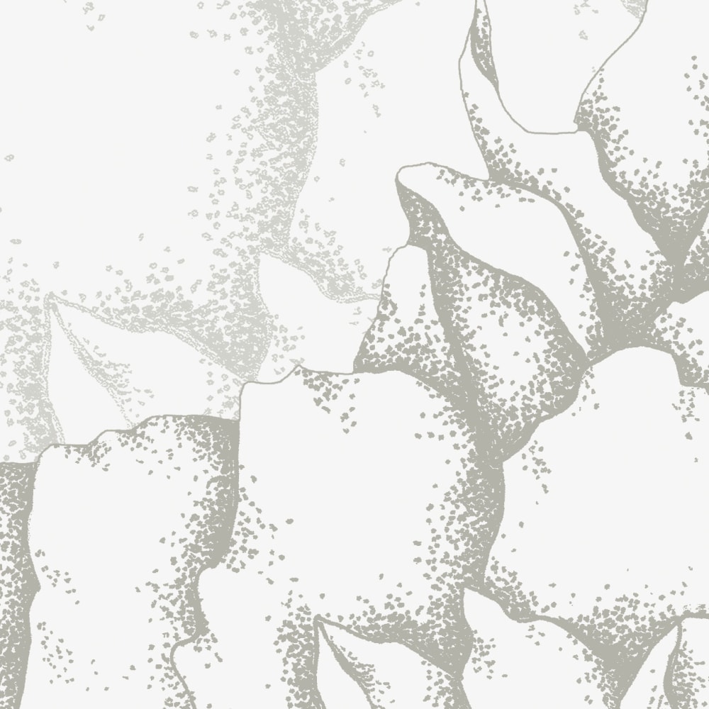 Papier peint cœur de pivoines, gris 225 x 250cm — vue 4