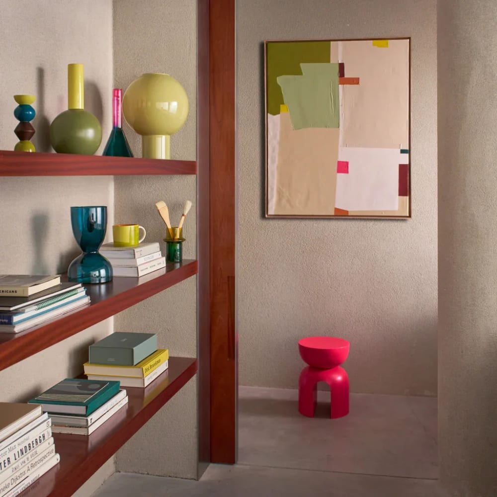 Vase en verre verte ø 16 * 27 cm — vue 3