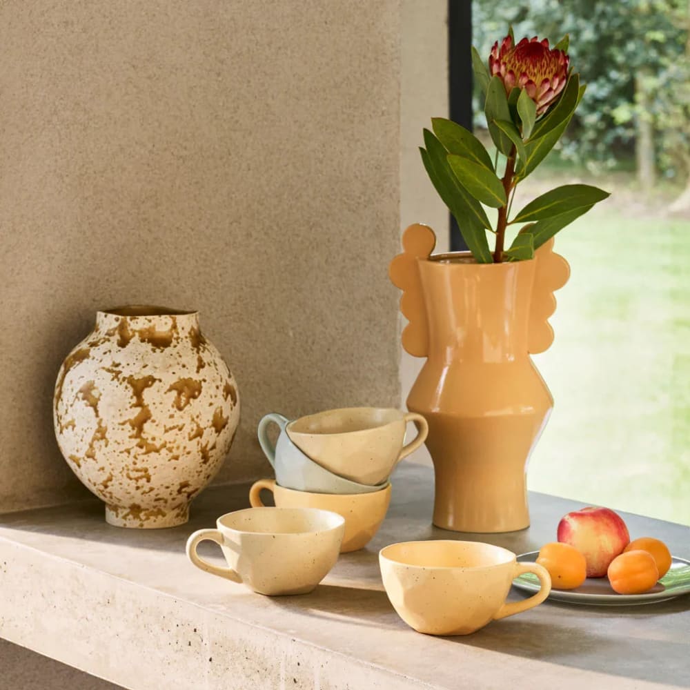 Vase aus Keramik orange 19 * 15.4 * 31.5 cm - Maisons Du Monde
