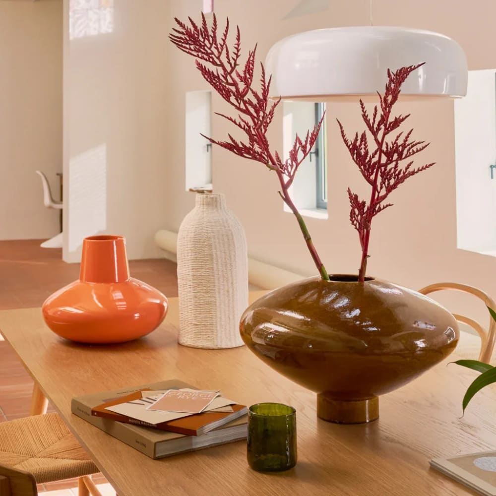 Vase aus Keramik orange Ø 43 * 28 cm - Maisons Du Monde