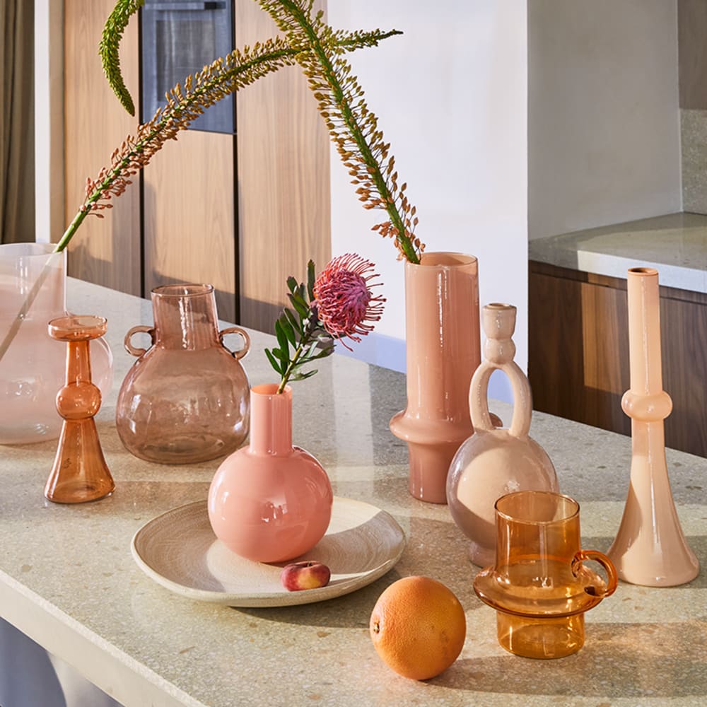 Vase aus Glas rosa Ø 17 * 31 cm - Maisons Du Monde