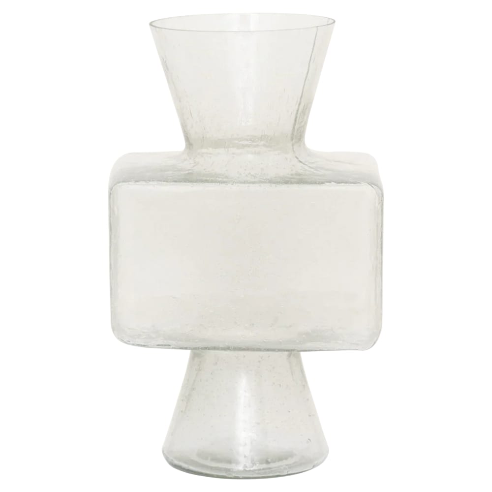 Vase en verre transparente