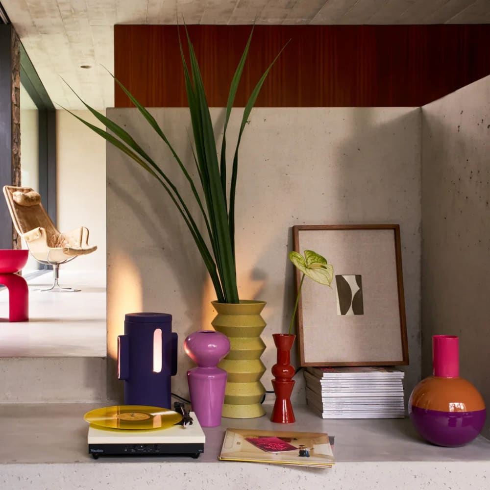 Vase aus Keramik violett Ø 16 * 32 cm - Maisons Du Monde