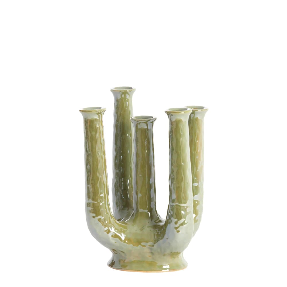 Light & Living Vase aus Keramik, grün, 22x16,5x30cm style modern - Keramik