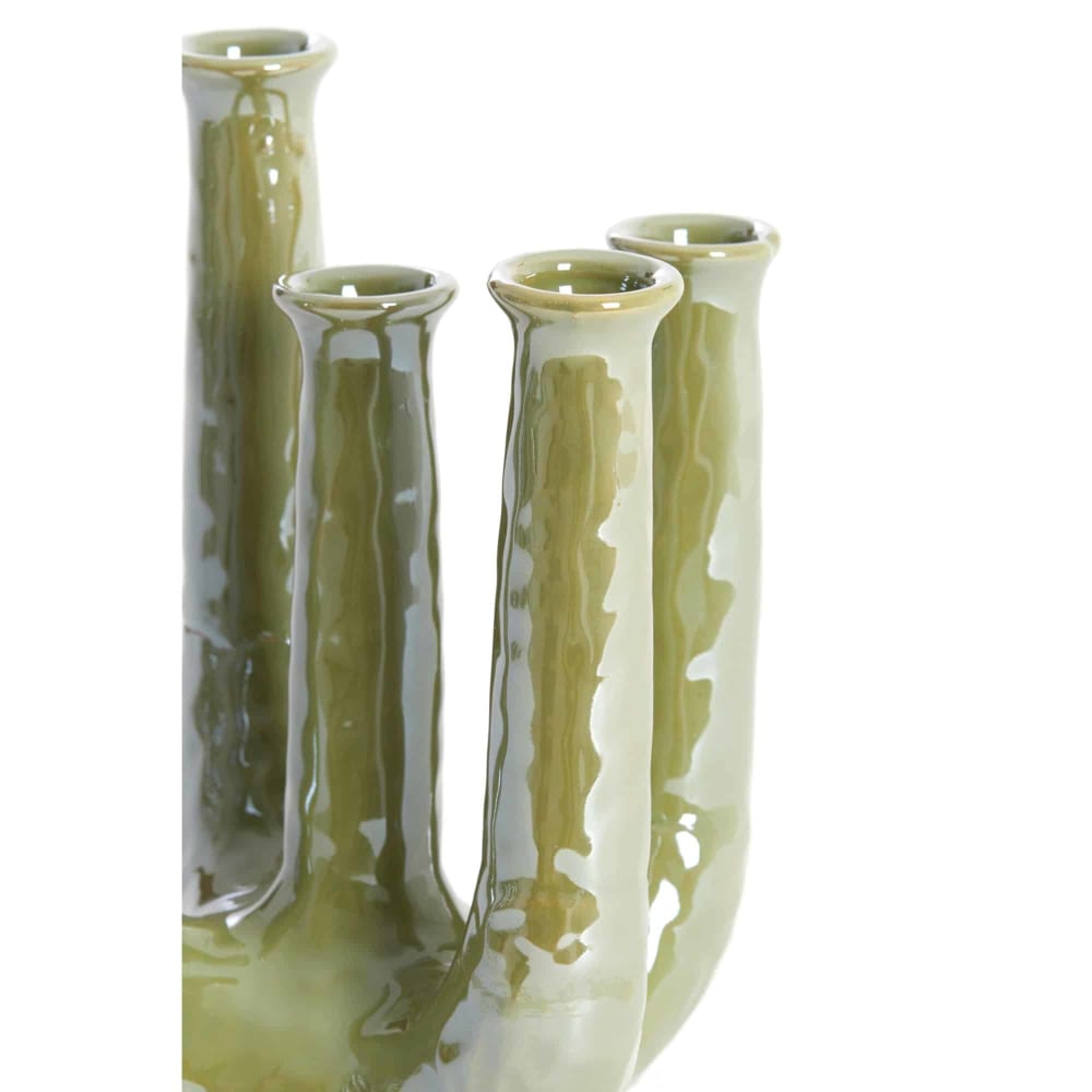 Vase aus Keramik, grün, 22x16,5x30cm - Maisons Du Monde