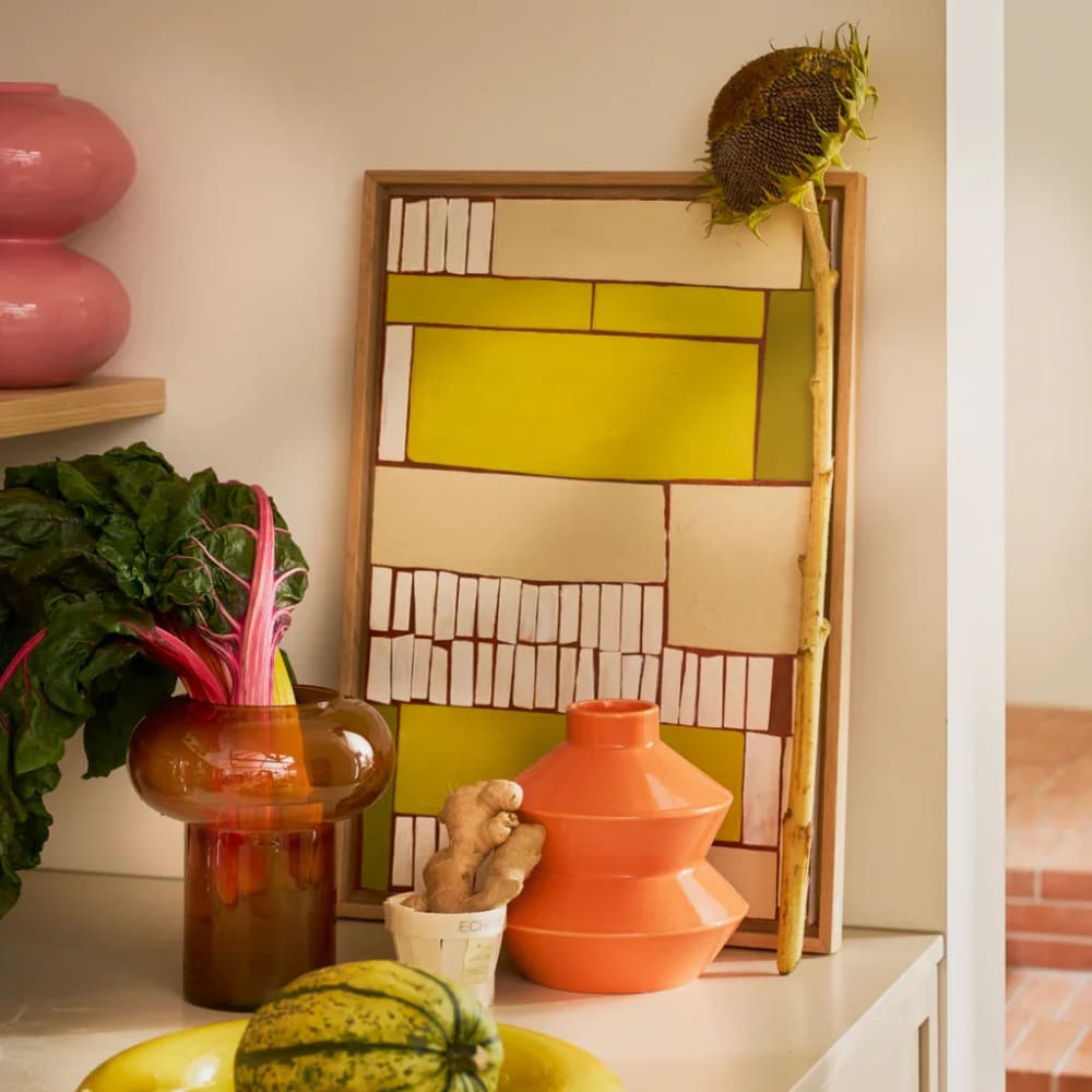 Vase aus Keramik orange Ø 22 * 22 cm - Maisons Du Monde