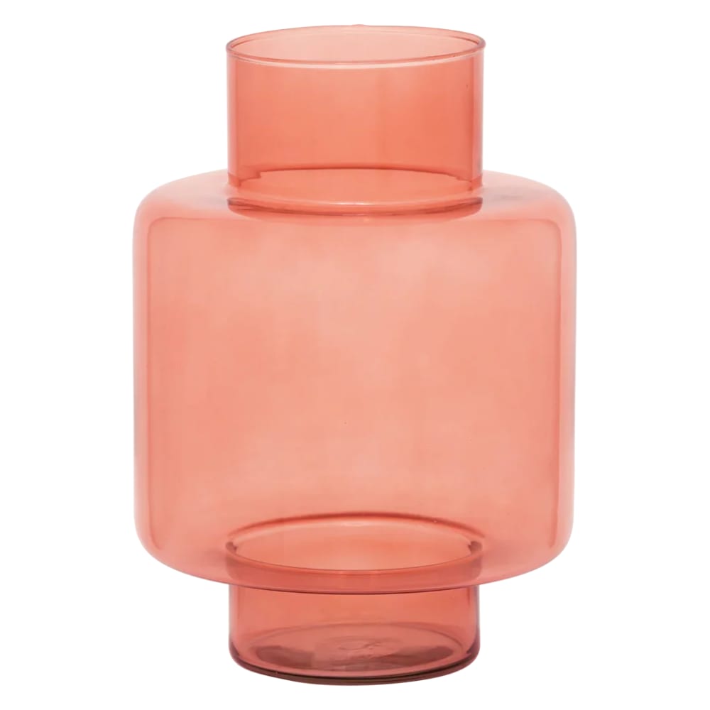 Urban Nature Culture Vase aus Glas rosa Ø 19 * 27 cm - Glas