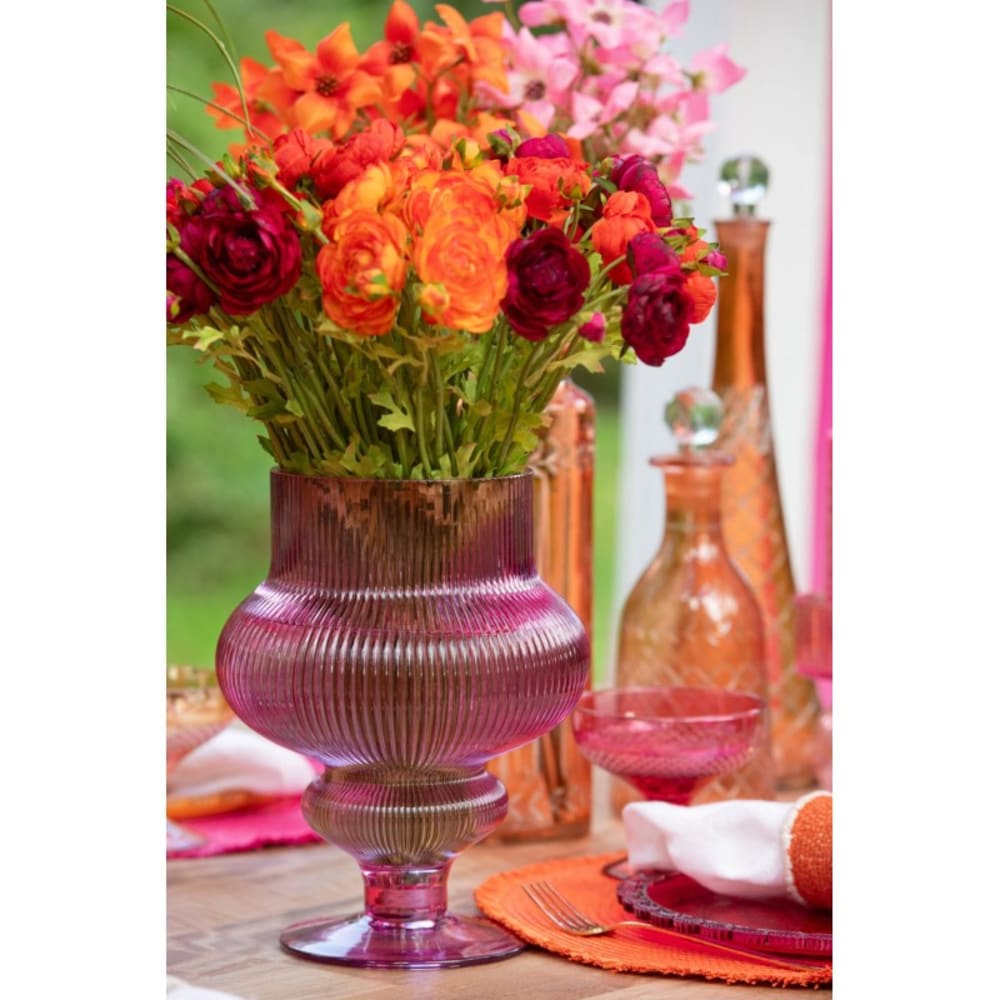 Vase > en verre rose 20x20x25 cm Vase > en verre rose 20x20x25 cm