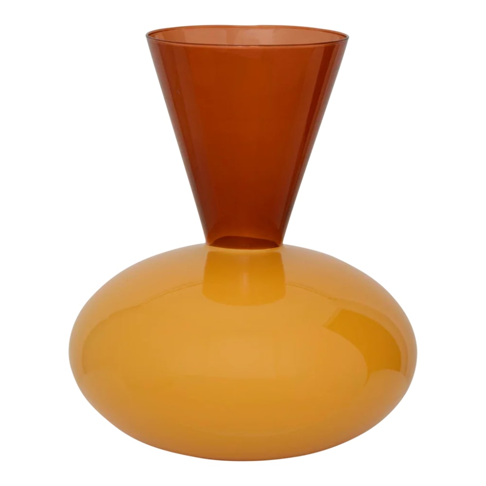 Urban Nature Culture Vase aus Glas orange Ø 27 * 32 cm orange Glas