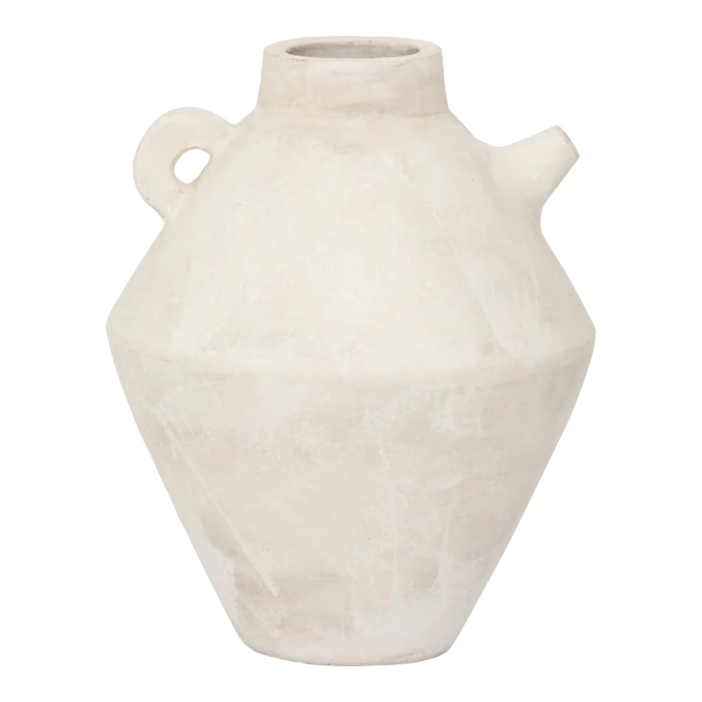 Urban Nature Culture Vase aus Terrakotta weiß Ø 22.4 * 28 cm - Terrakotta
