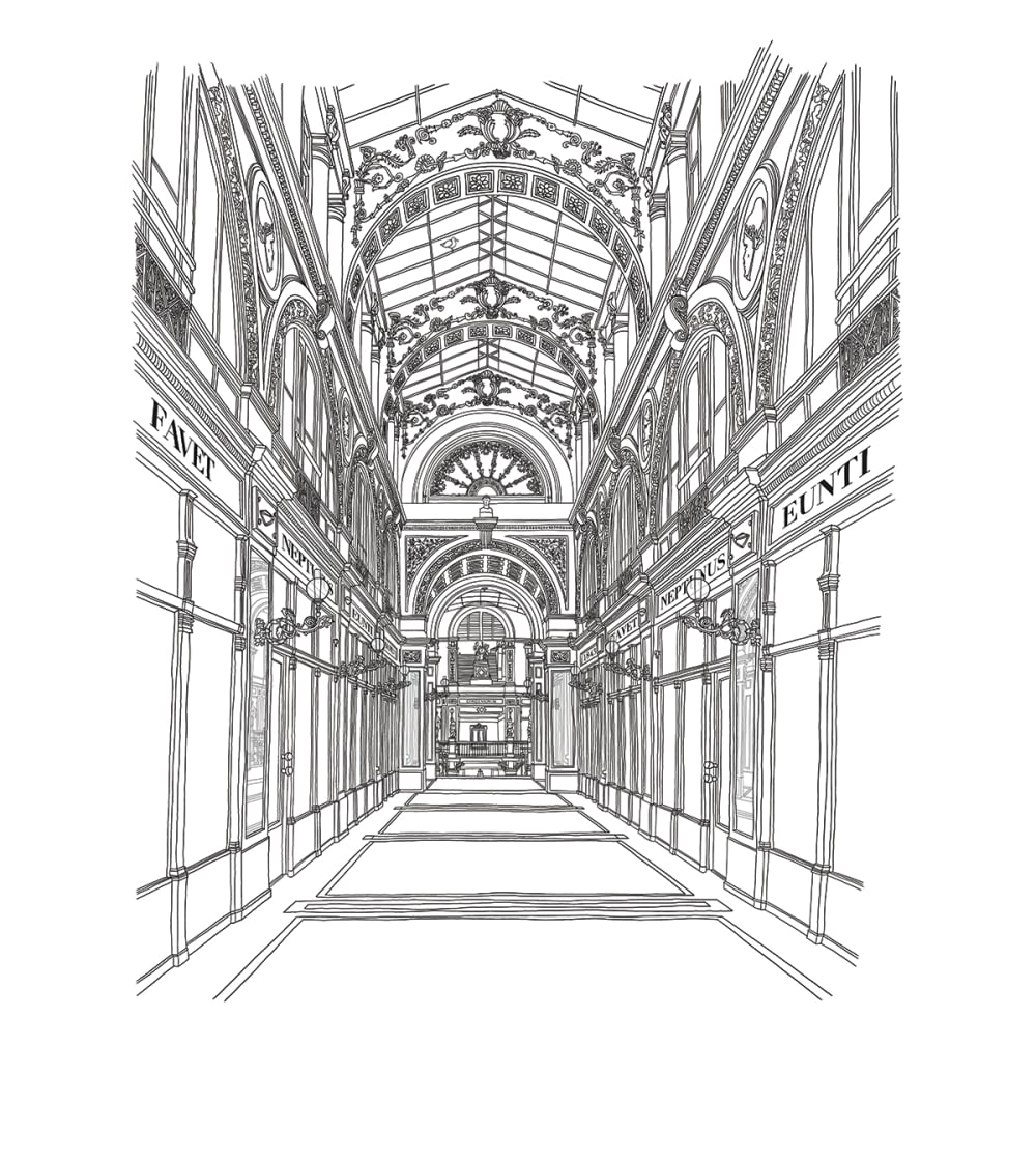Papier peint nantes passage pommeraye, 225 x 250cm — vue 3