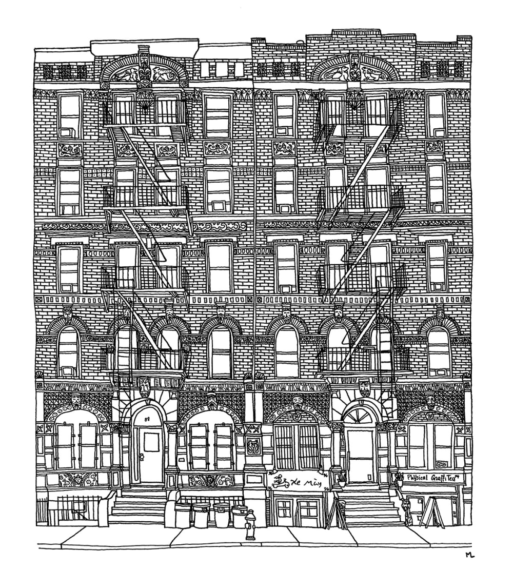 Papier peint new-york 98 st marks place, 225 x 250cm — vue 3