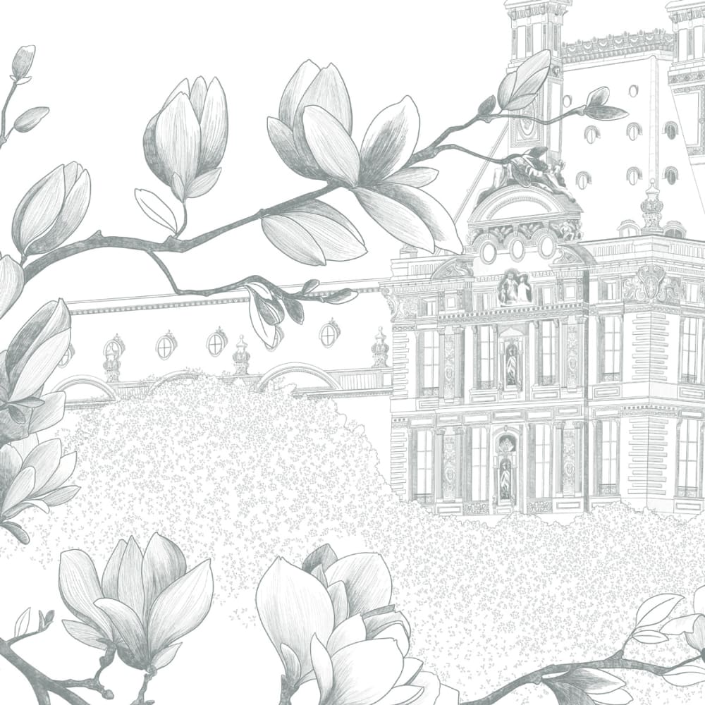 Papier peint jardin parisien, gris 225 x 250cm — vue 4