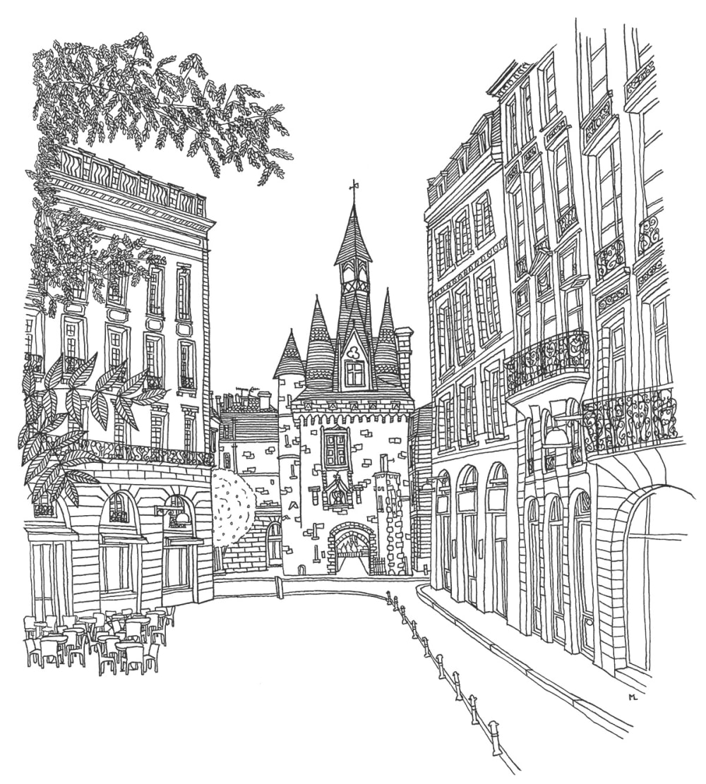 copy of Panorama-Tapete Lyon Place Bellecour,  225 x 250cm -