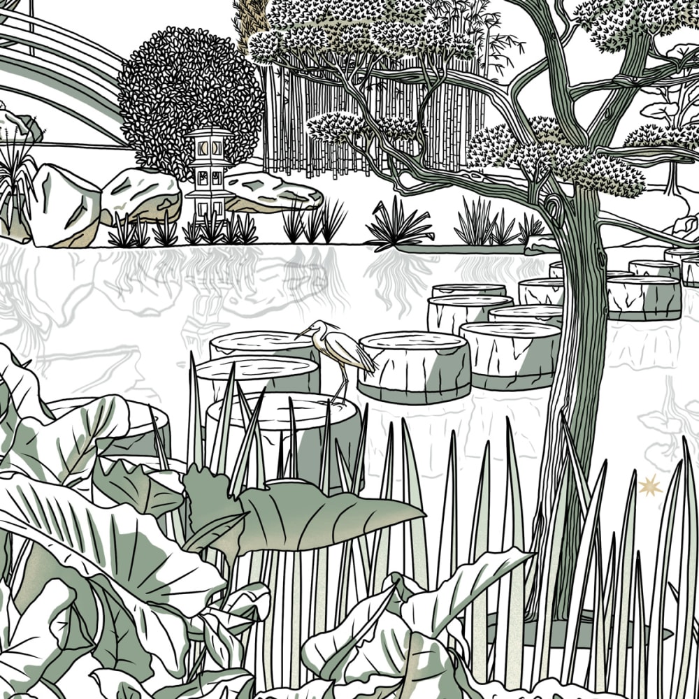 Papier peint jardin japonais, 225 x 250cm — vue 4