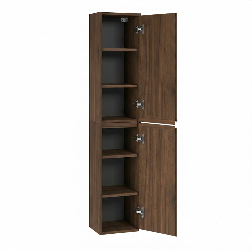 Wandschrank 2 Türen Schichtpressplatten Dunkles Holz - Maisons Du