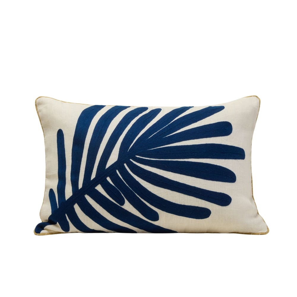 Housse de coussin en - bleu coton