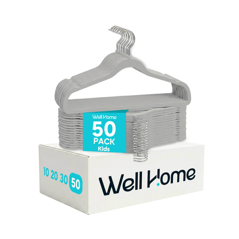 set de 50 perchas infantiles de terciopelo