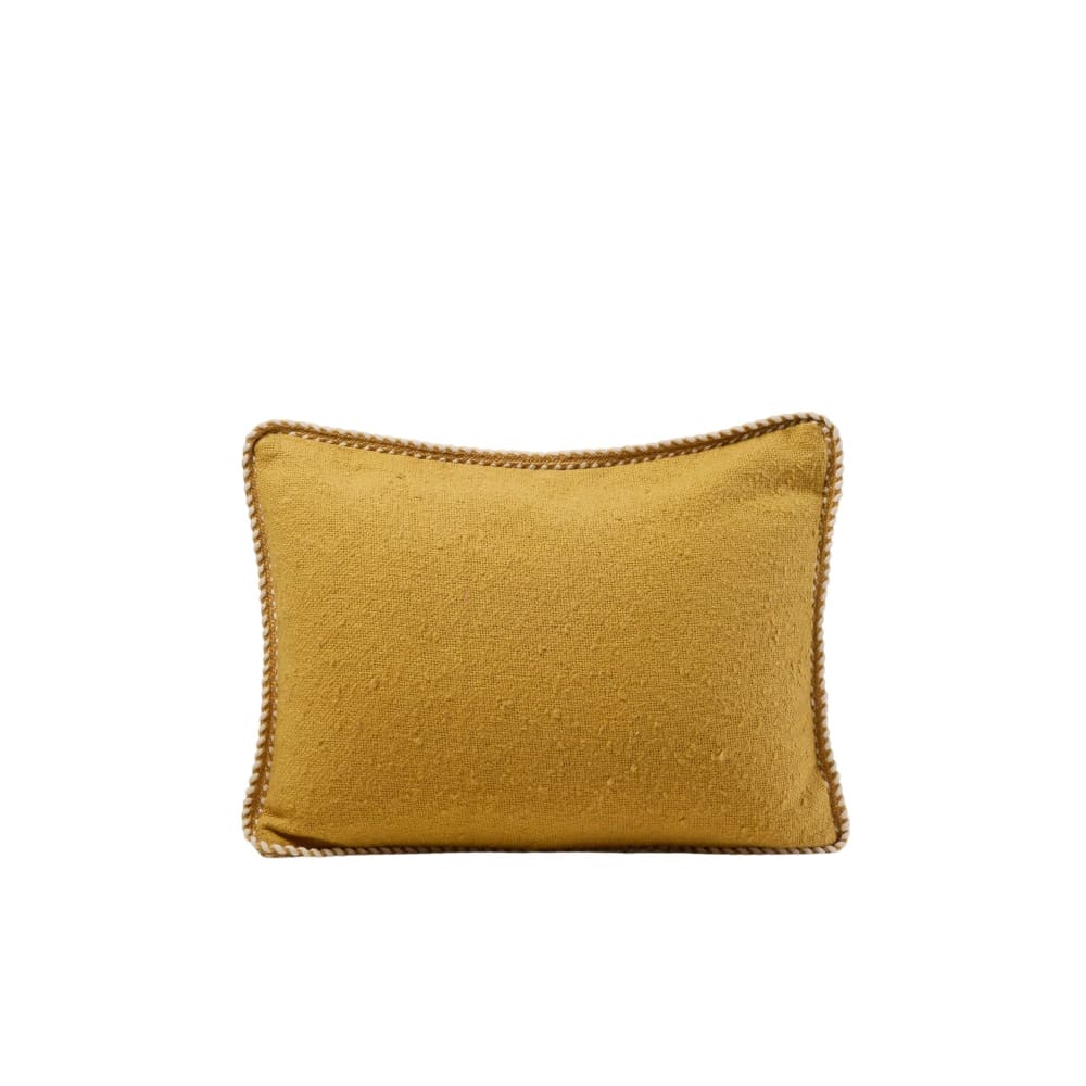 Housse de coussin en coton jaune 30x40 cm