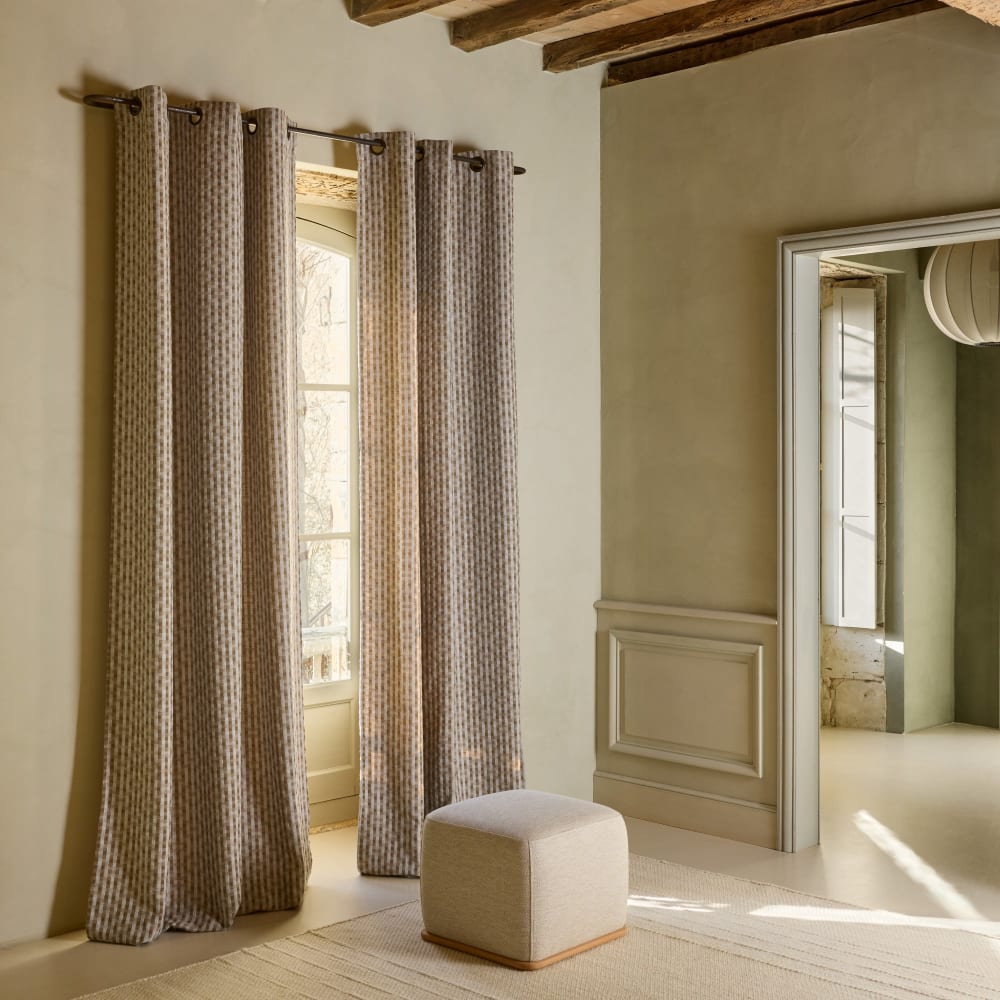 rideau en jacquard bicolore