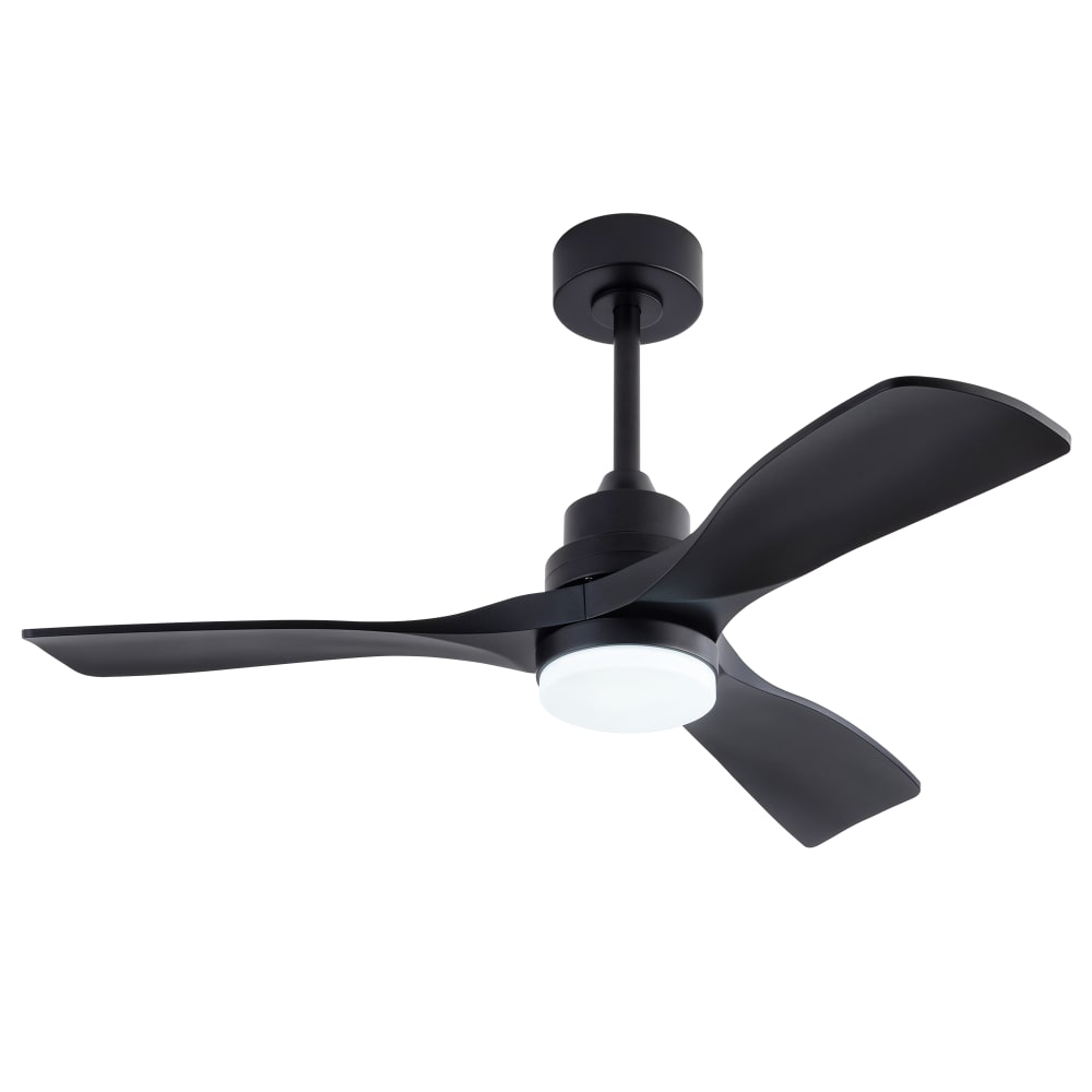 ComfortXL Leiser Deckenventilator aus ABS und Eisen in Schwarz 107 cm Schwarz Pp - Polypropylen