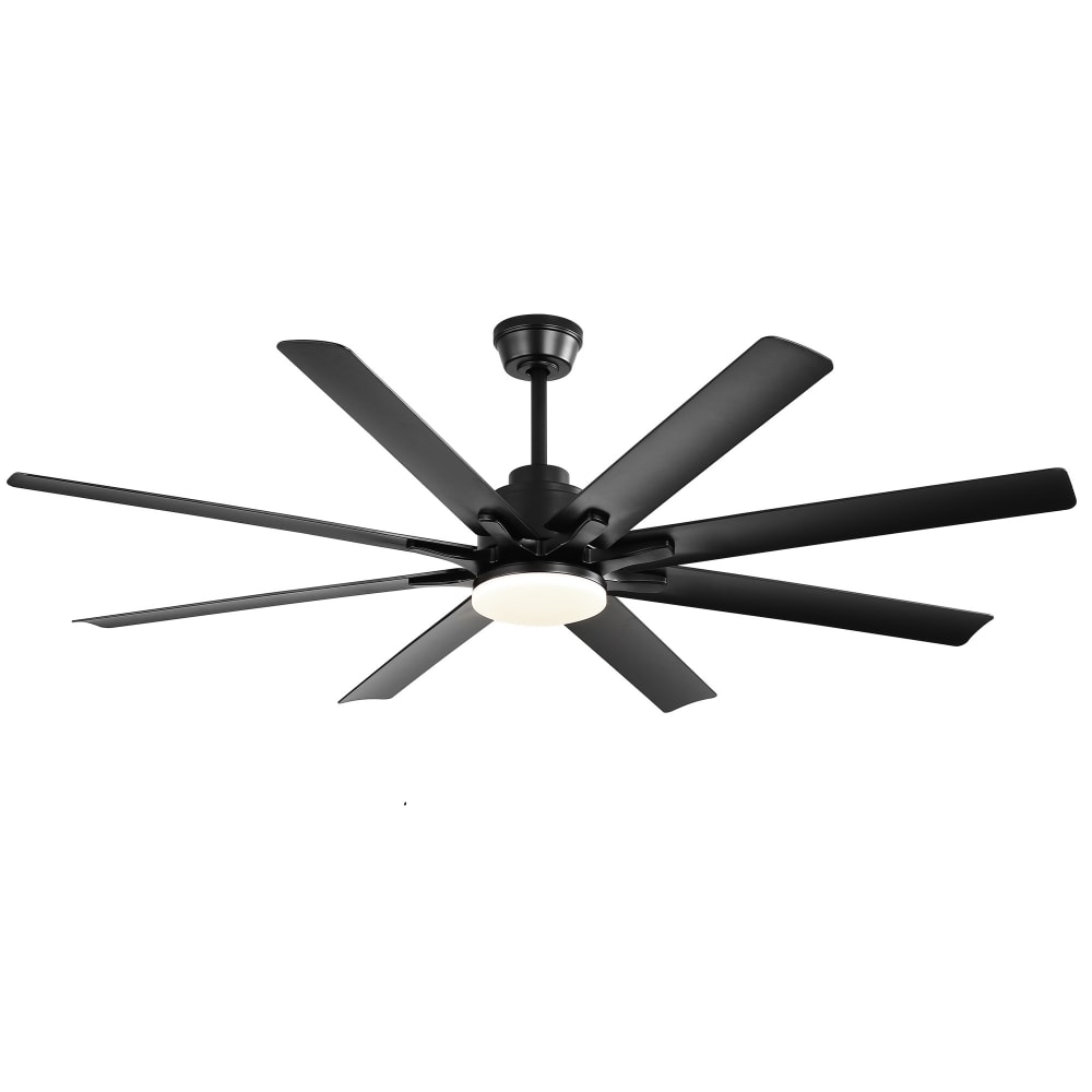 ComfortXL Leiser Deckenventilator mit Licht in Schwarz 132 cm Schwarz Pp - Polypropylen