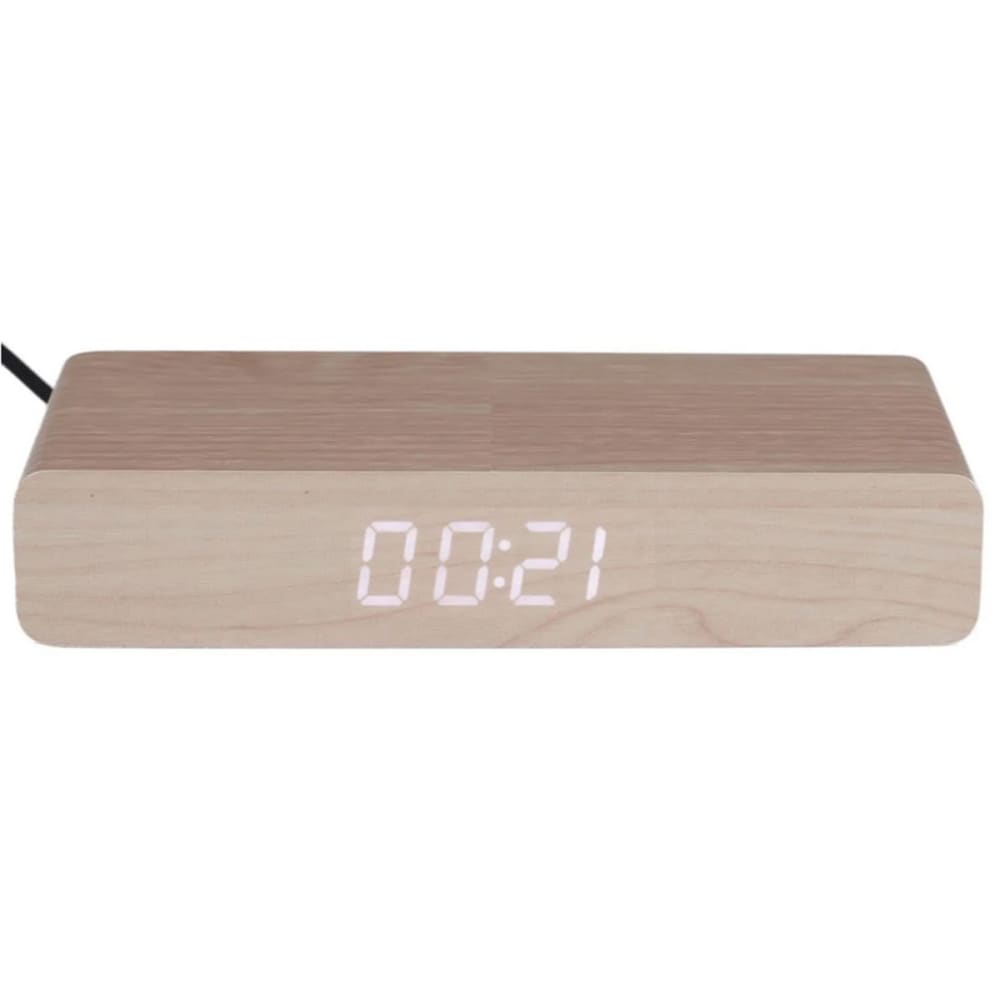 Réveil chargeur induction bois naturel — Beyit