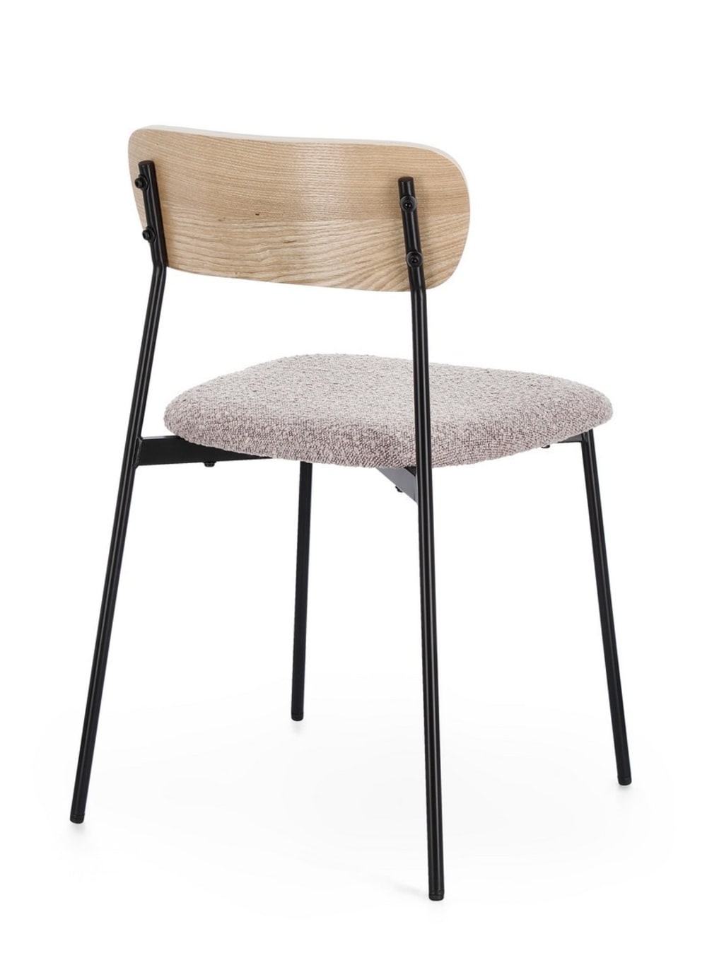 Ensemble de 2 chaises de salle à manger en fibre synthétique, grises