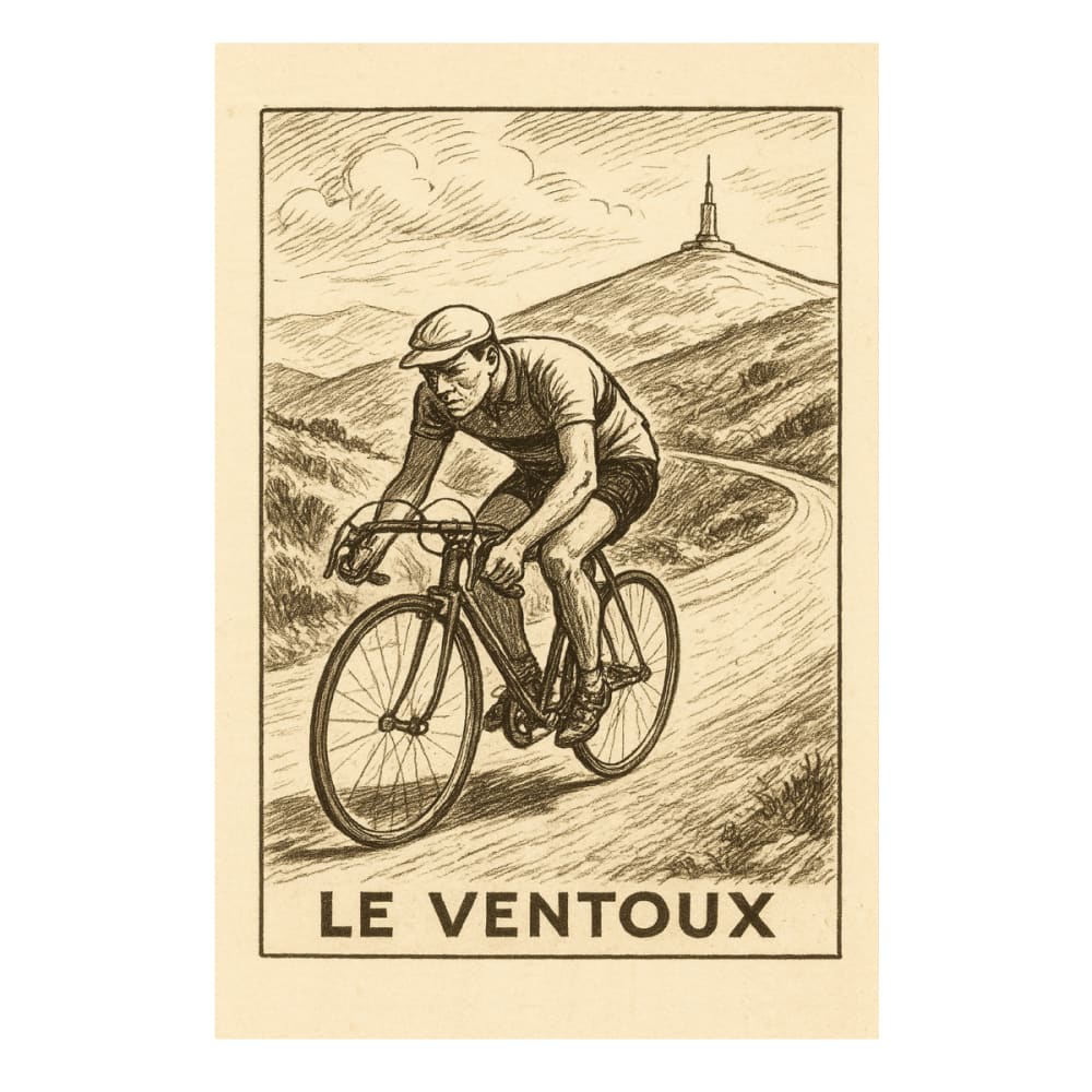 Plaque métal cyclisme montée du ventoux Plaque métal cyclisme montée du ventoux