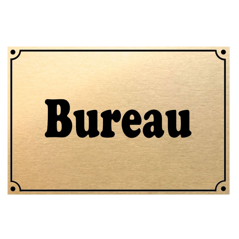 Plaque de porte métal or bureau Plaque de porte métal or bureau