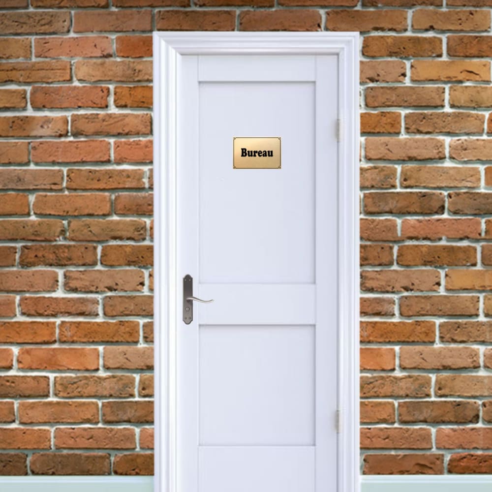 Plaque de porte métal or bureau — vue 3
