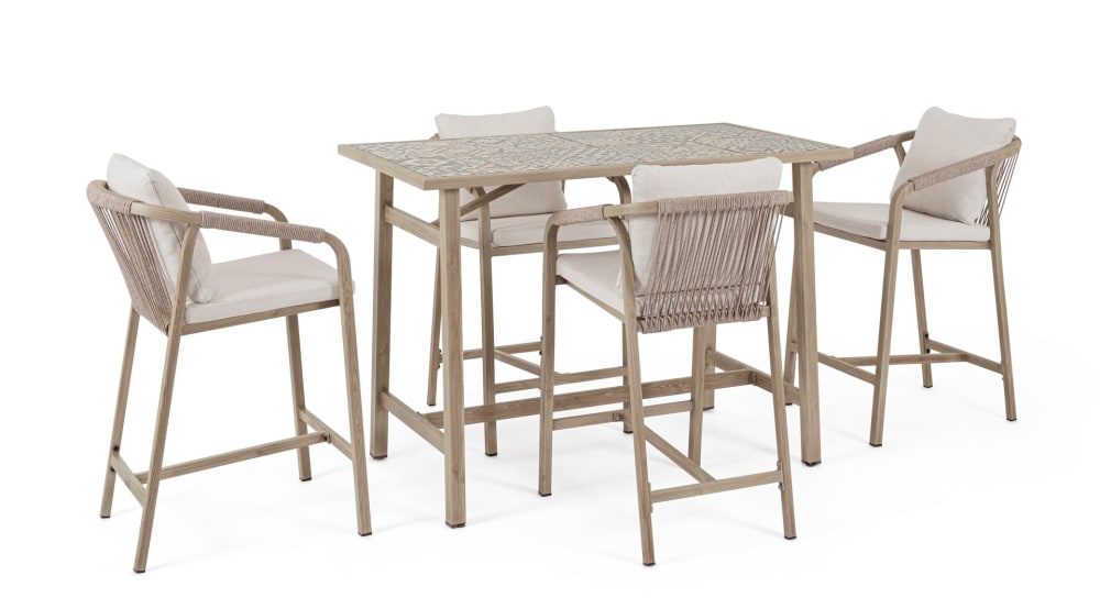 Ensemble table et 4 tabourets