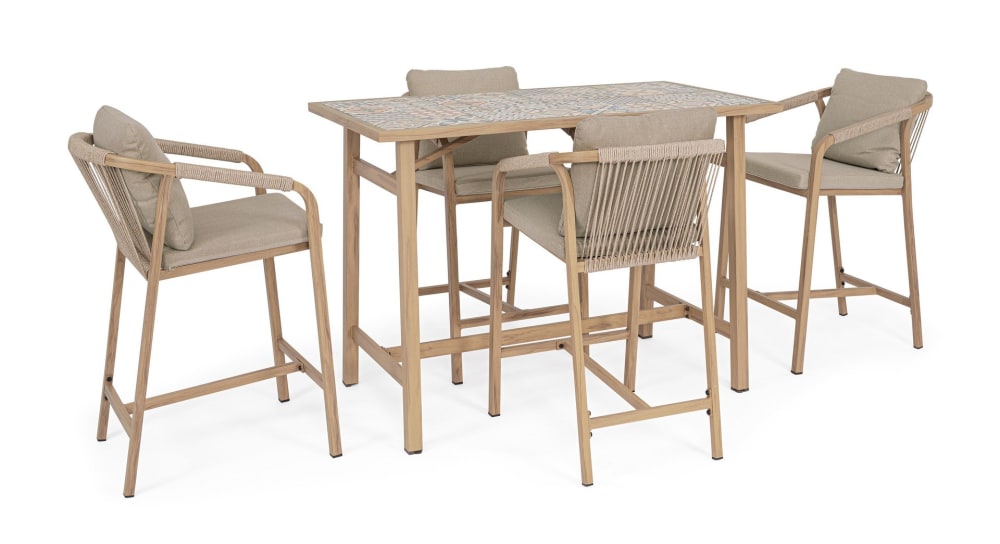 Ensemble table et 4 tabourets
