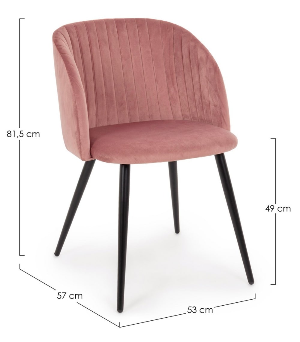 6er-Set Esszimmerstühle aus Kunstfaser, Rosa - Maisons Du Monde