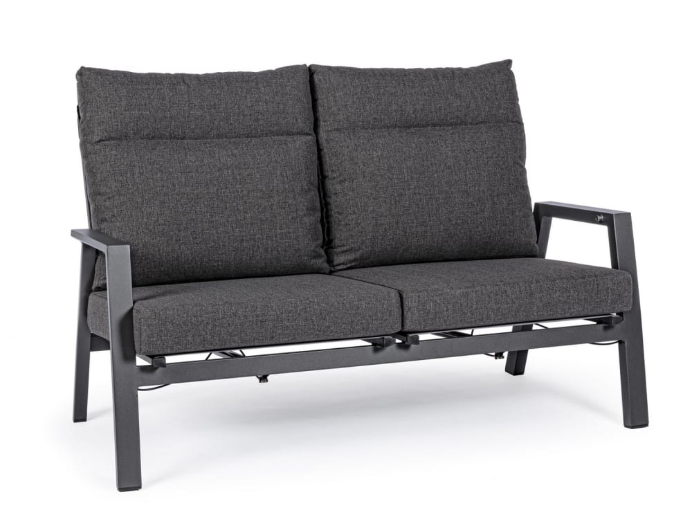 Canapé inclinable 2 - places aluminium anthracite
