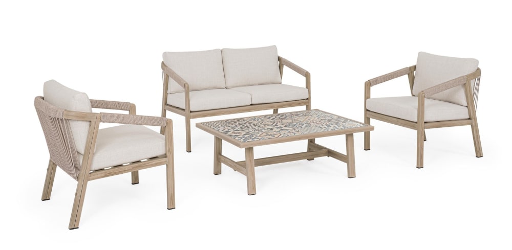 Salon en aluminium avec - grise